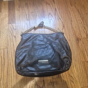 DKNY Black and Gold Chain Strap Shoulder Bag